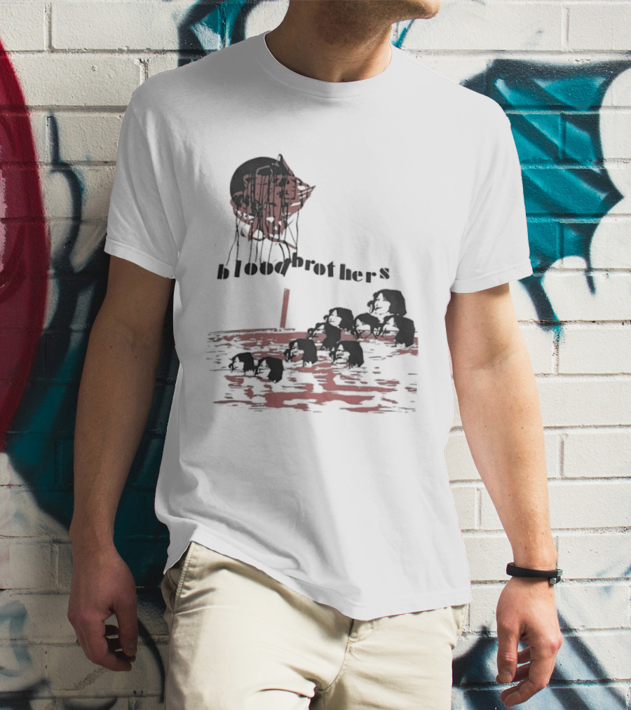 Blood Brothers Musical West End Willy Russell Dripping Red Moon T-Shirt