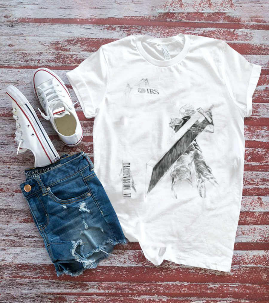 Cloud Strife Final Fantasy VII Tax Evasion IRS T-Shirt