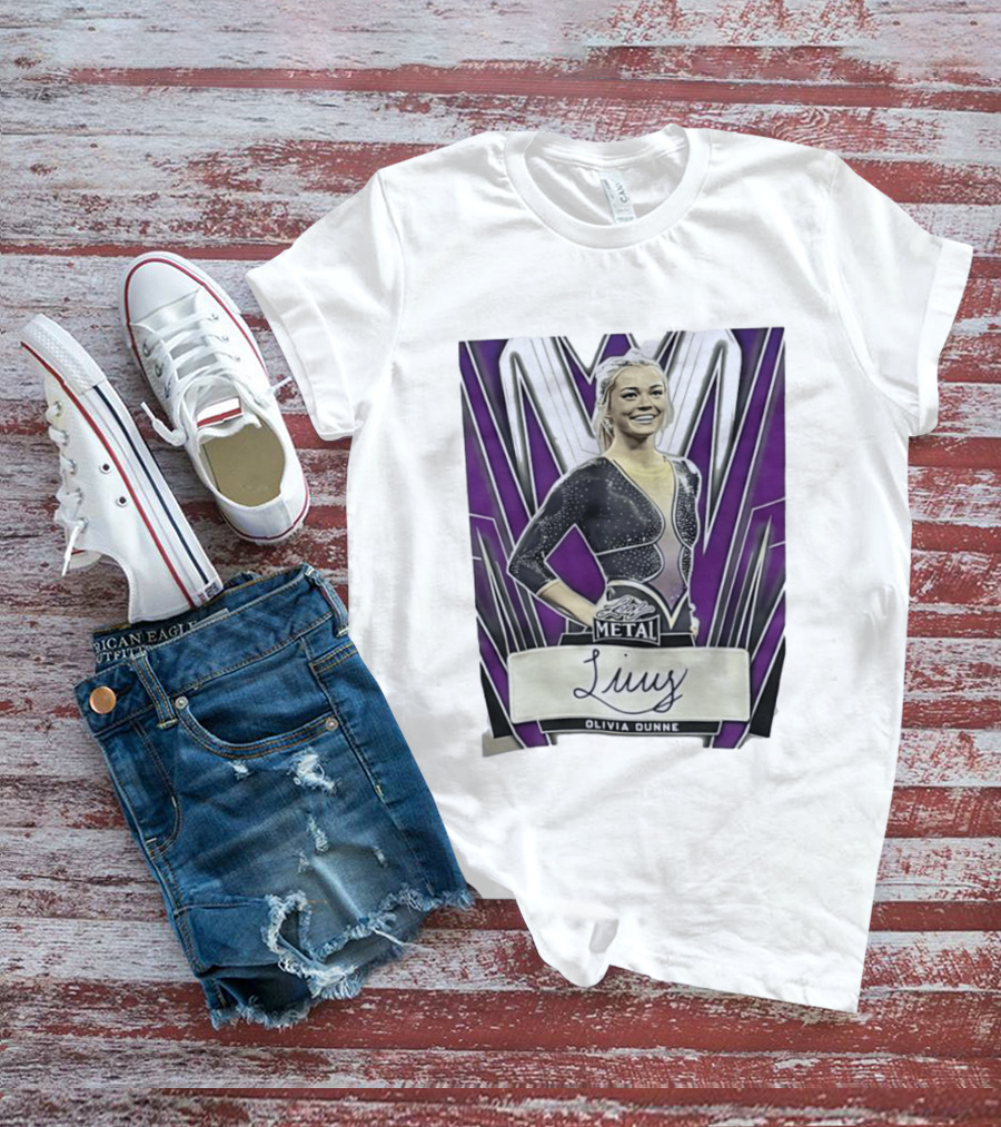 Leaf Metal Olivia Dunne Livvy Autograph Card T-Shirt