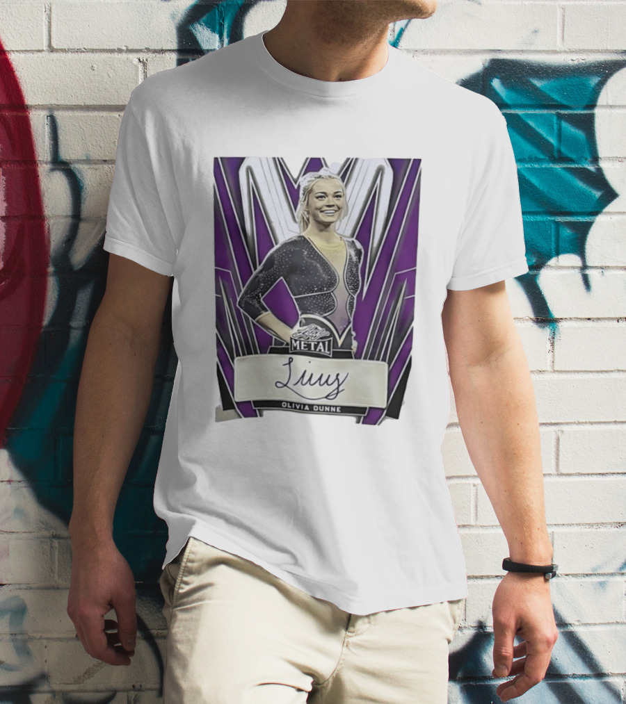 Leaf Metal Olivia Dunne Livvy Autograph Card T-Shirt