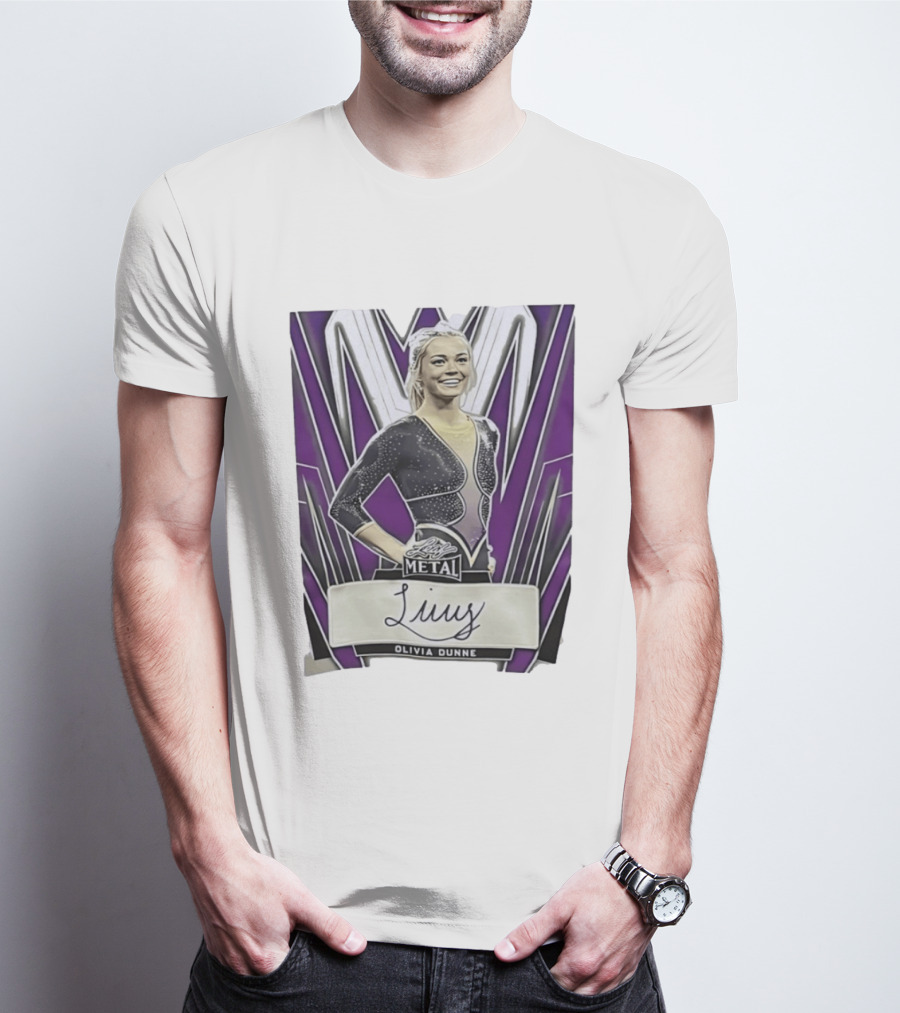 Leaf Metal Olivia Dunne Livvy Autograph Card T-Shirt