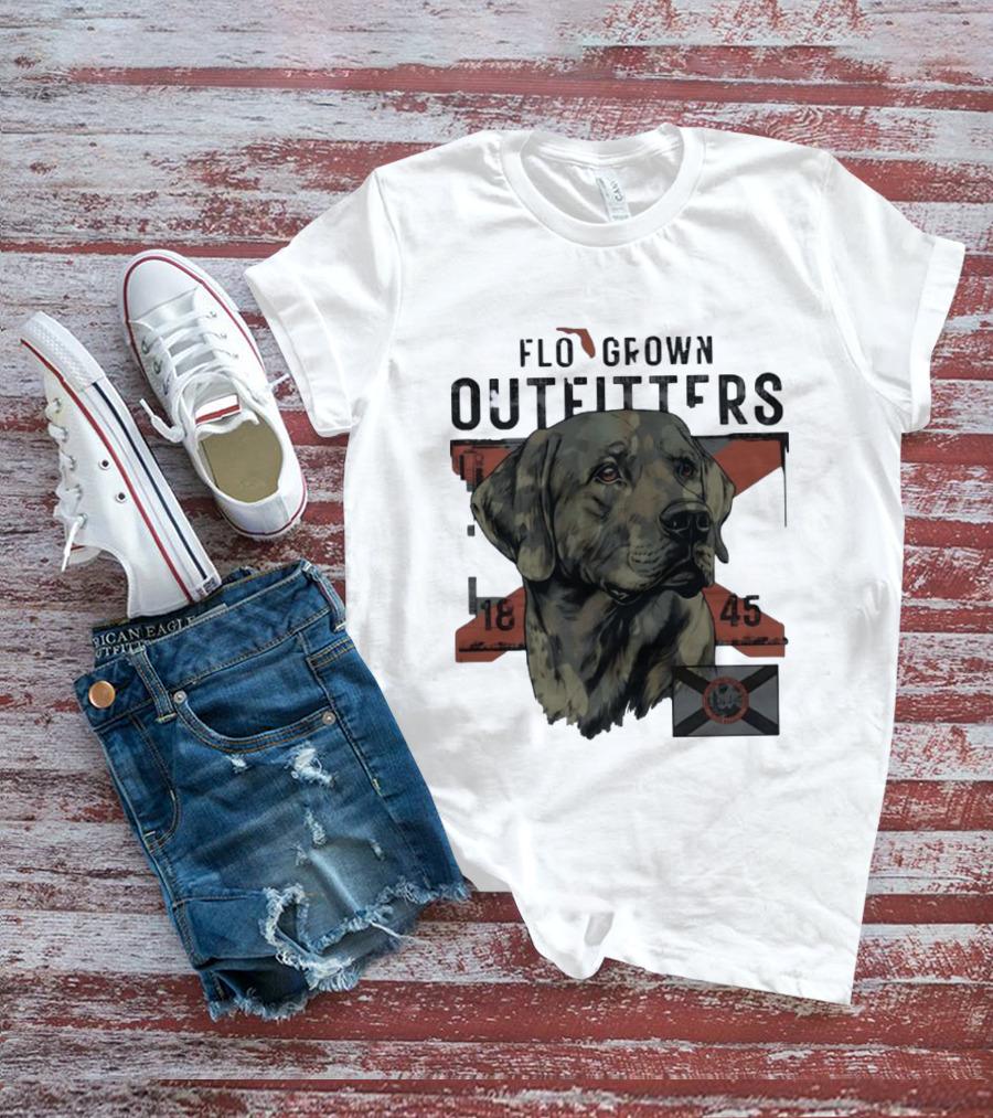 Flo Grown Outfitters Labrador Retriever Florida 1845 Seal T-Shirt
