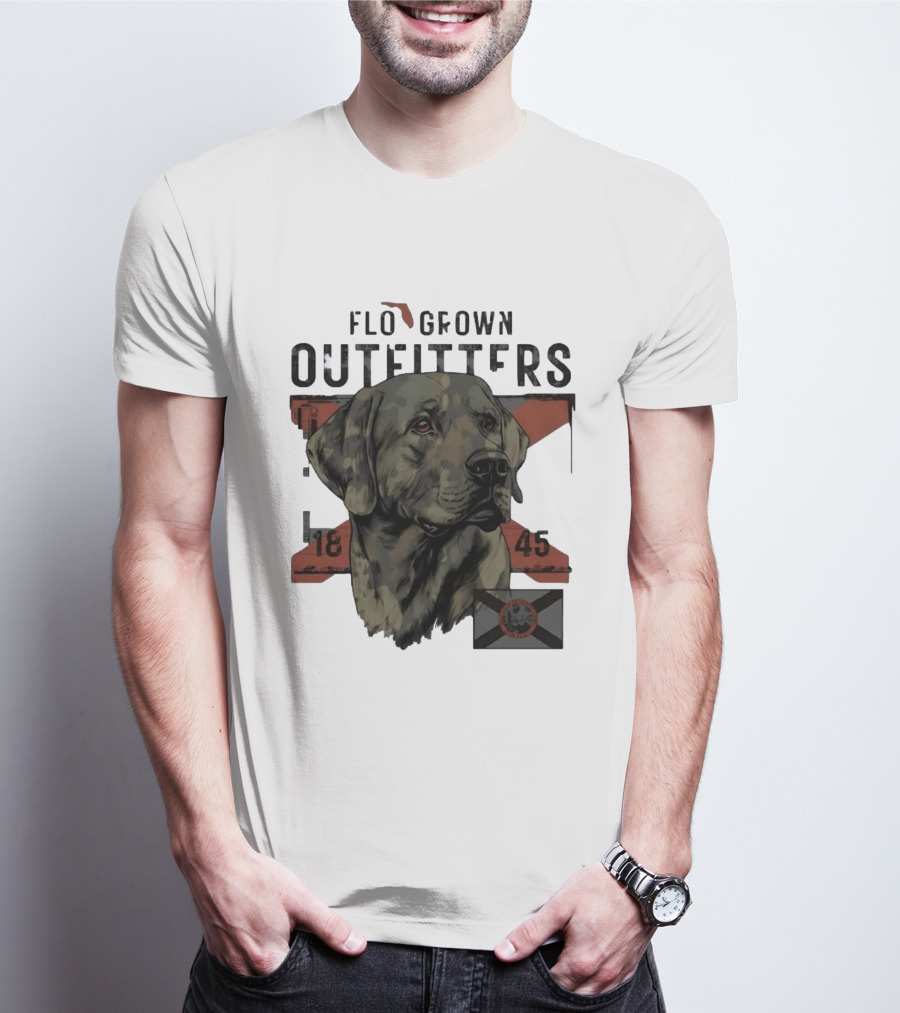 Flo Grown Outfitters Labrador Retriever Florida 1845 Seal T-Shirt