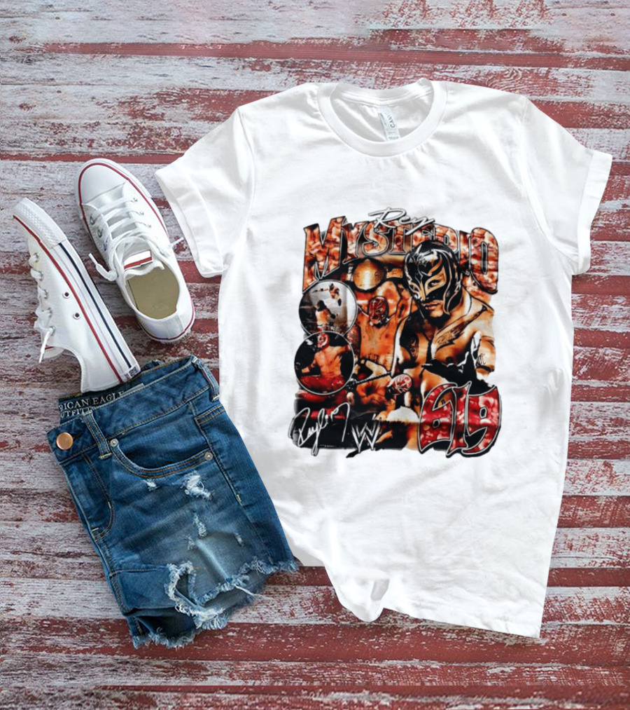 Rey Mysterio 619 WWE Wrestling Mask Signature Action T-Shirt