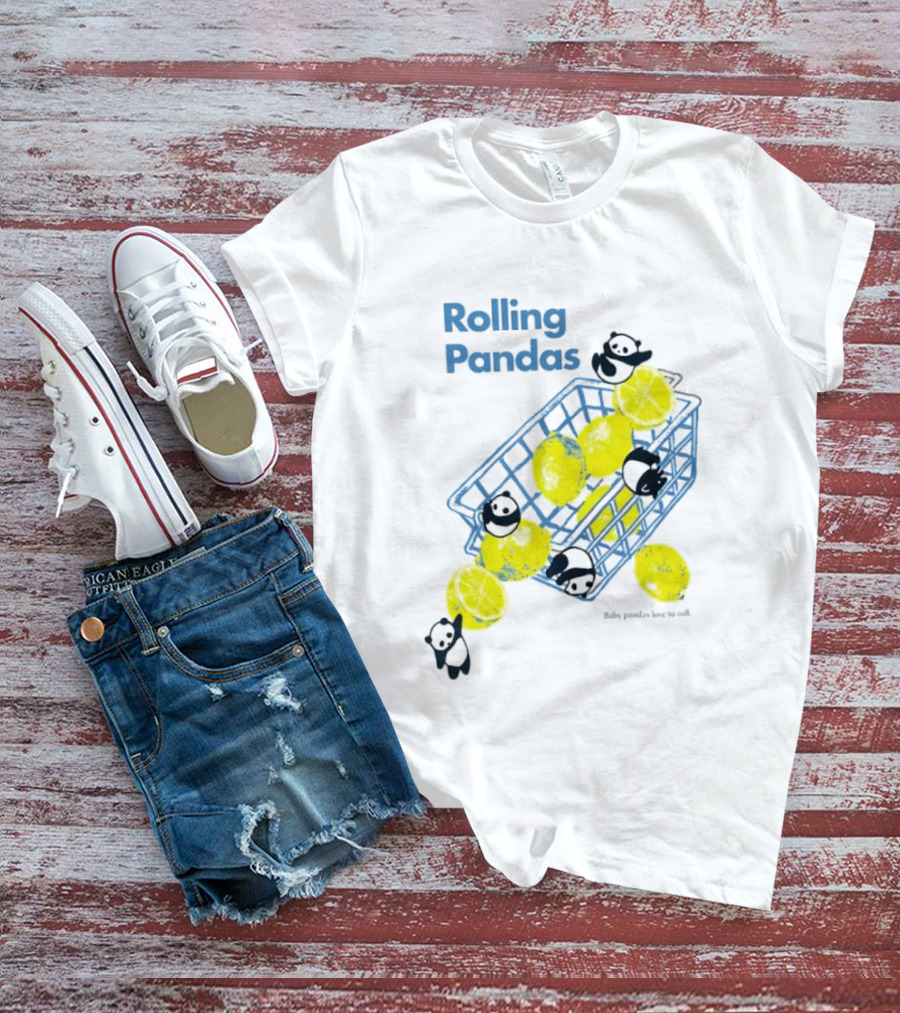 Rolling Pandas Baby Pandas Love Lemons In Basket T-Shirt