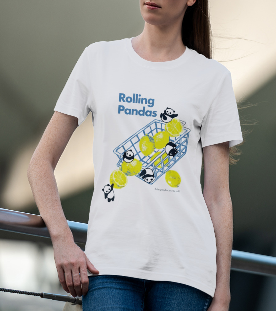 Rolling Pandas Baby Pandas Love Lemons In Basket T-Shirt