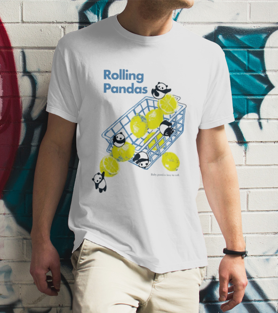 Rolling Pandas Baby Pandas Love Lemons In Basket T-Shirt