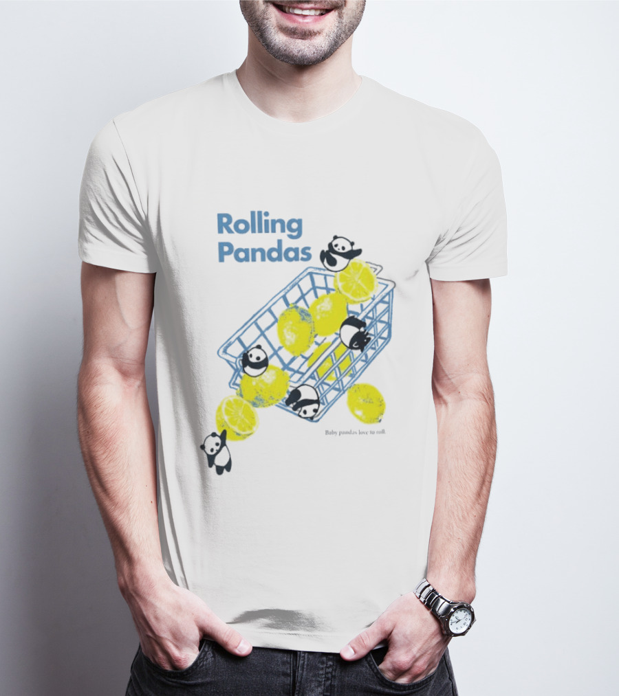 Rolling Pandas Baby Pandas Love Lemons In Basket T-Shirt