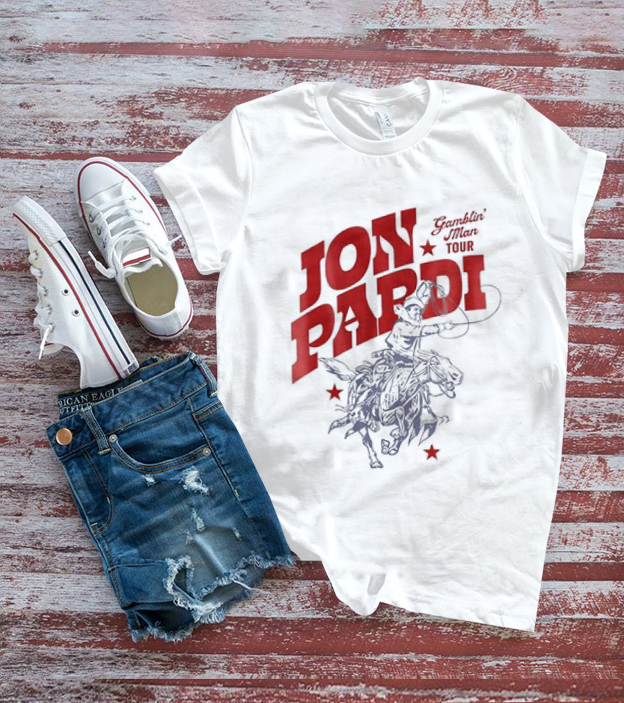 Jon Pardi Gamblin' Man Tour Cowboy Horse Country Music T-Shirt