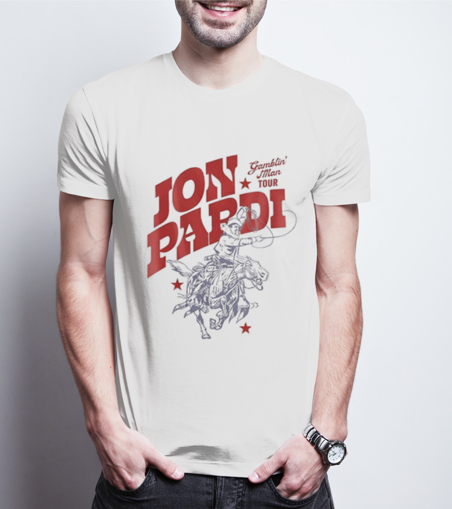 Jon Pardi Gamblin' Man Tour Cowboy Horse Country Music T-Shirt