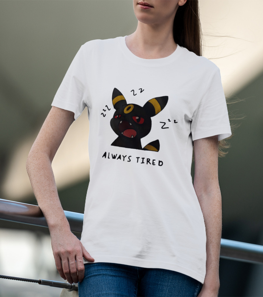 Umbreon Always Tired With ZZZs And Open Mouth Pokémon T-Shirt