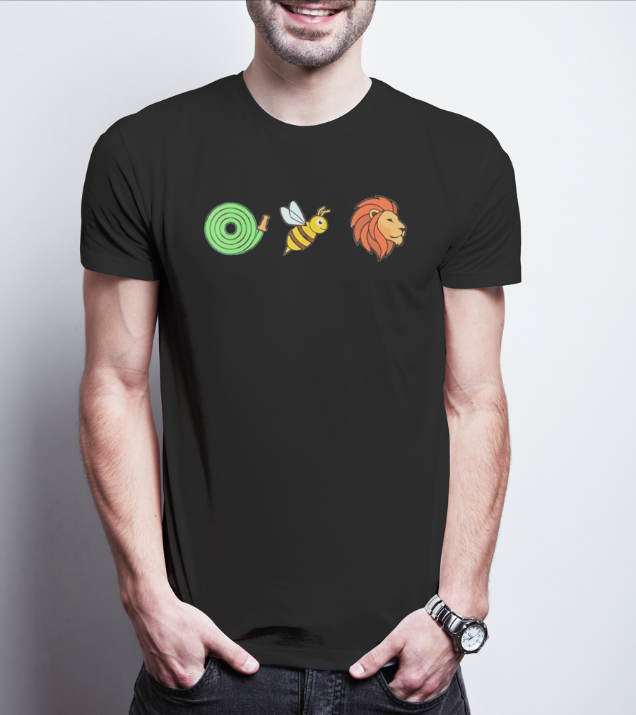 Hose Bee Lion Rebus Visual Wordplay Puzzle T-Shirt