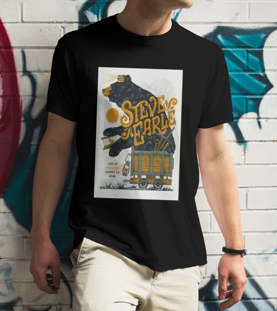 Steve Earle Pickathon Live August 1 2 2026 Event Bear T-Shirt