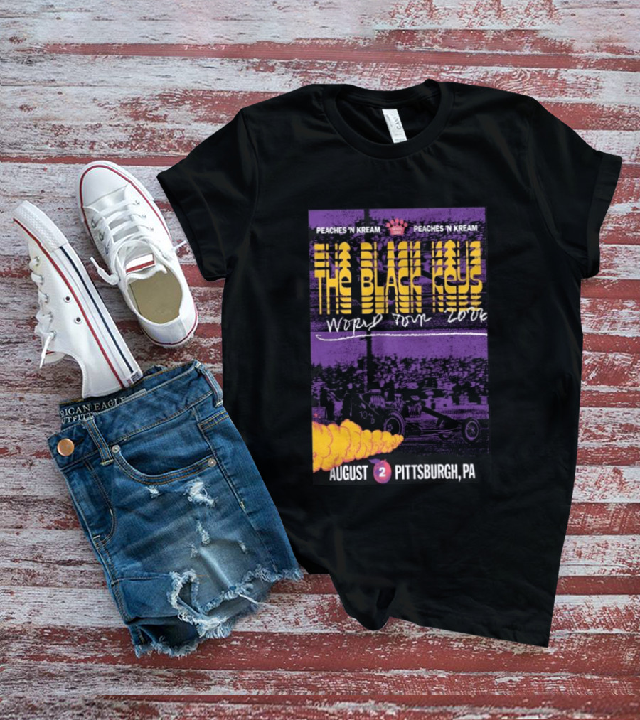 The Black Keys World Tour 2026 Peaches 'N Kream August Pittsburgh PA T-Shirt