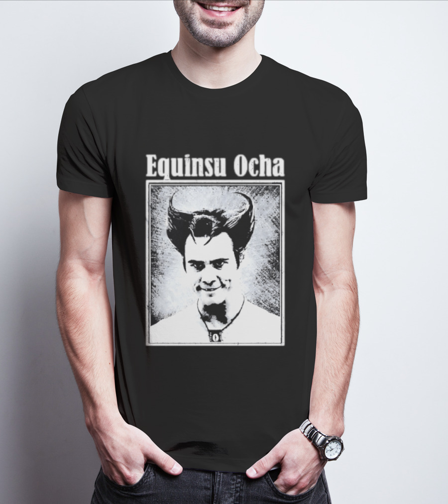Jim Carrey Equinsu Ocha Ace Ventura Distressed Vintage Look T-Shirt