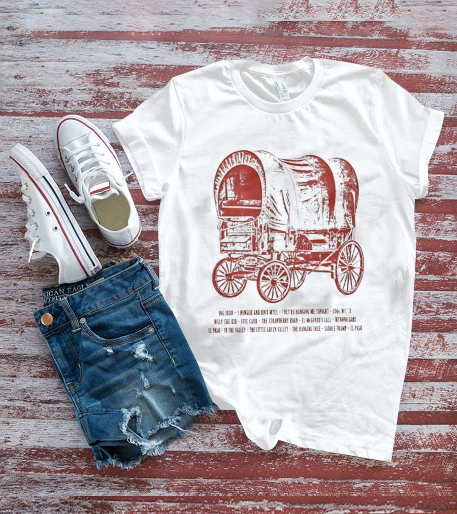 Marty Robbins Big Iron El Paso Western Songs Covered Wagon T-Shirt