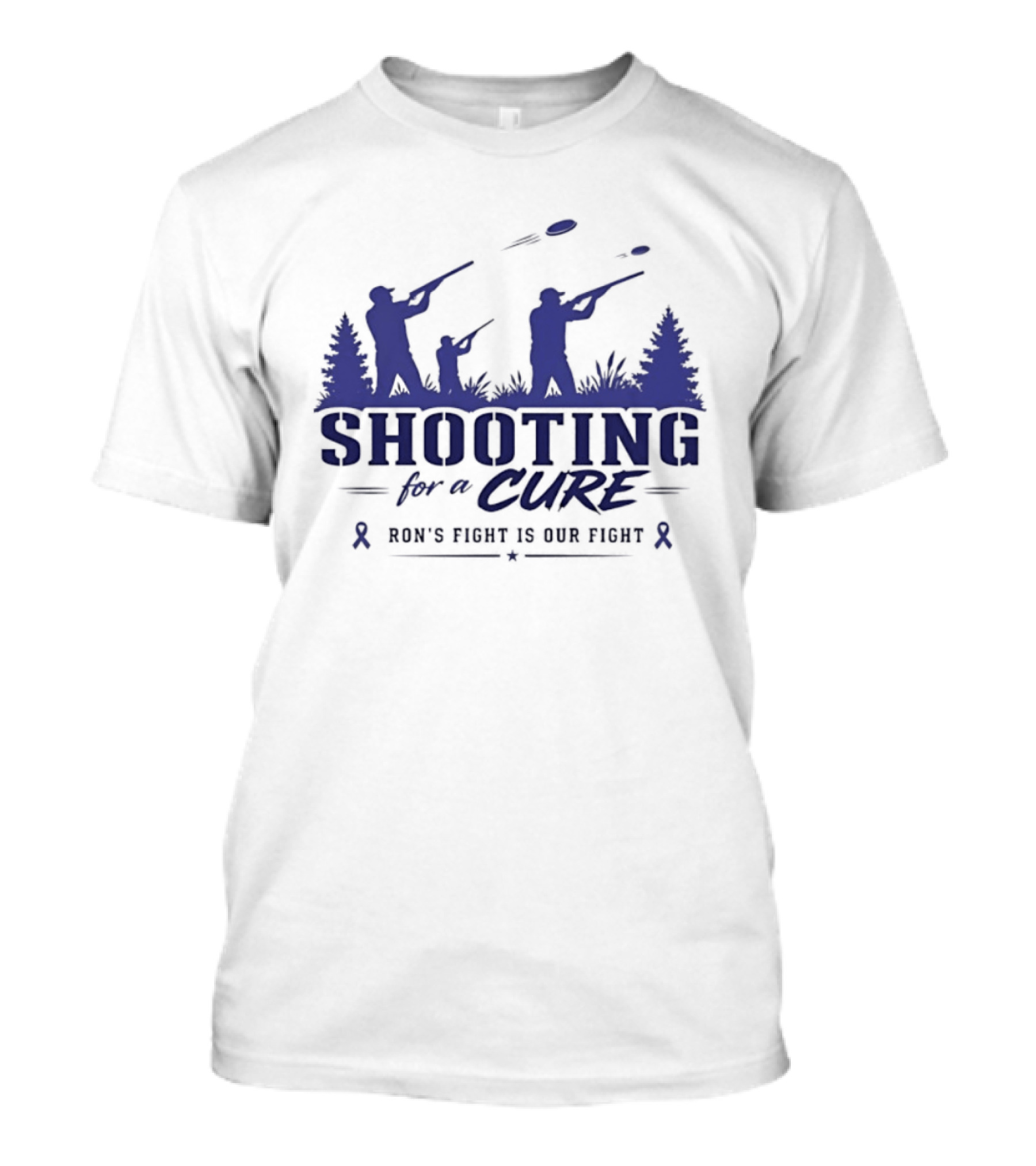 Shooting For A Cure Ron's Fight Is Our Fight Forest Hunter T-Shirt