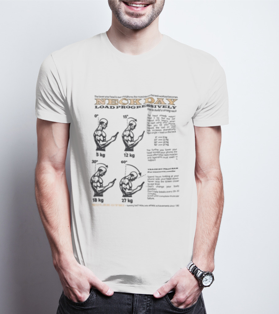 Wolee Store Neck Day Classic Gym Exercises T-Shirt