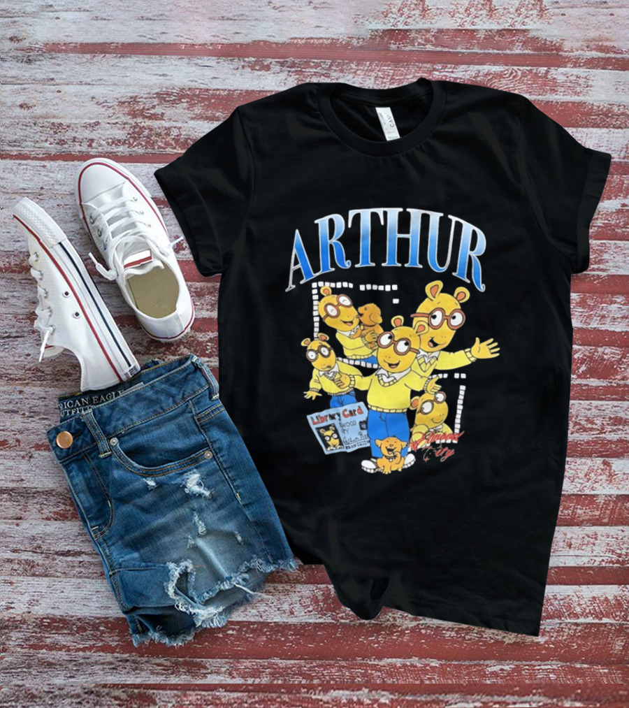 Arthur Read And Pal Library Card Elwood City PBS Kids T-Shirt