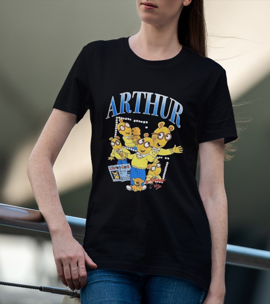 Arthur Read And Pal Library Card Elwood City PBS Kids T-Shirt