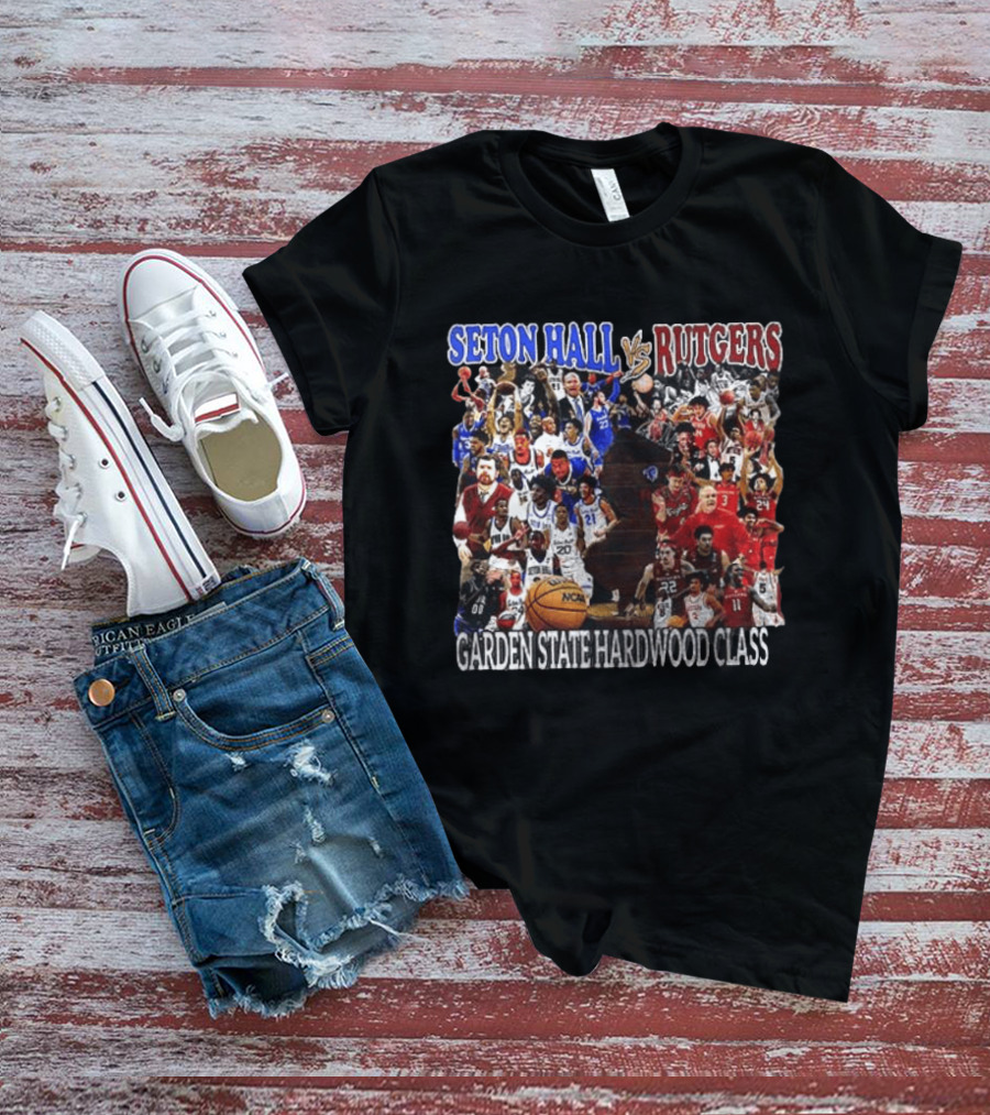 Seton Hall Vs Rutgers Garden State Hardwood Classic Basketball Showdown T-Shirt