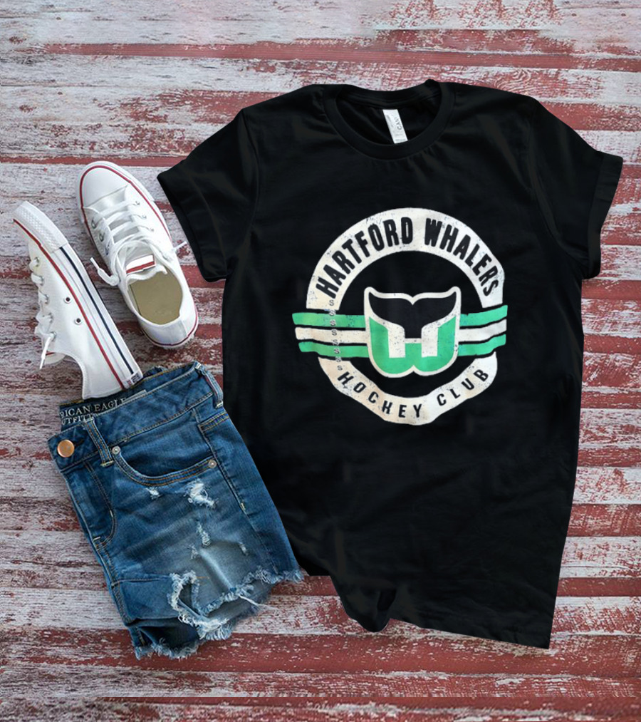 Hartford Whalers Distressed Vintage Hockey Club T-Shirt