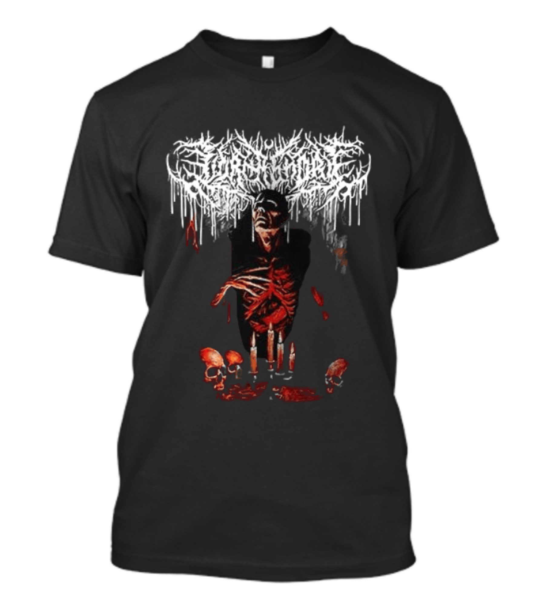 The Sweat & Blood Tour Everblack Festering Within Me Skeleton T-Shirt