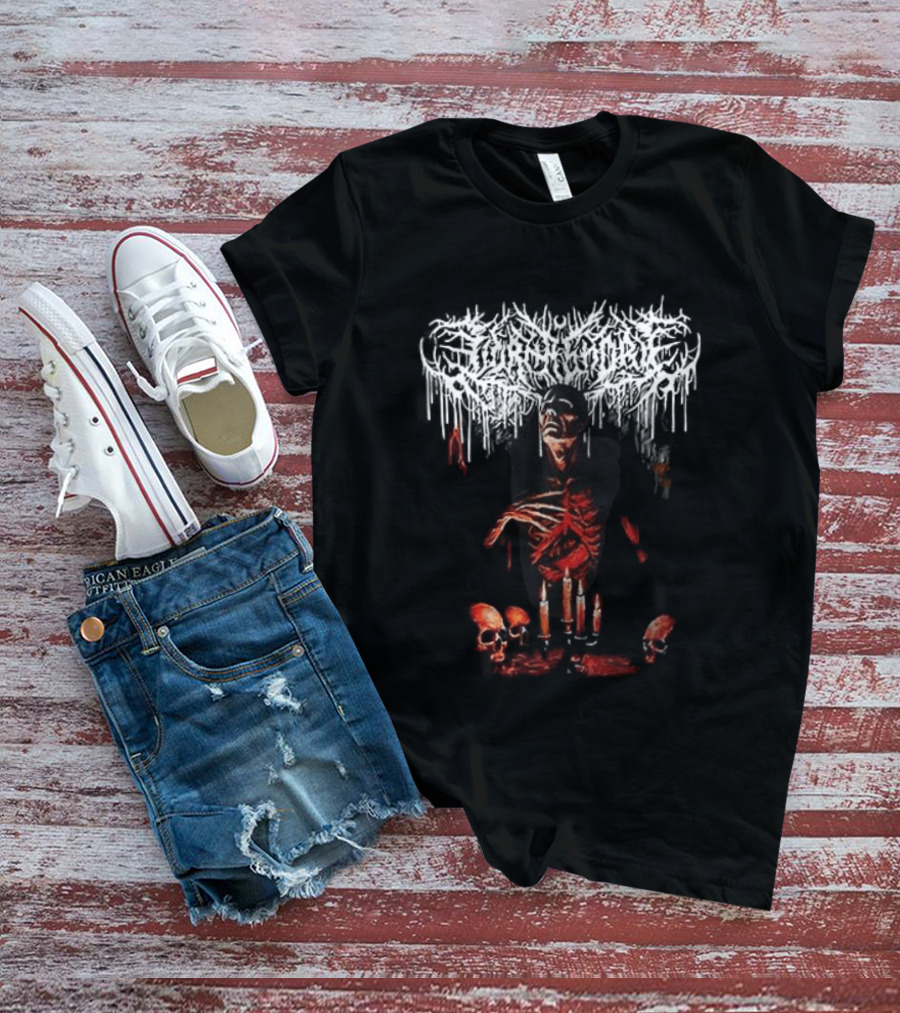 The Sweat & Blood Tour Everblack Festering Within Me Skeleton T-Shirt