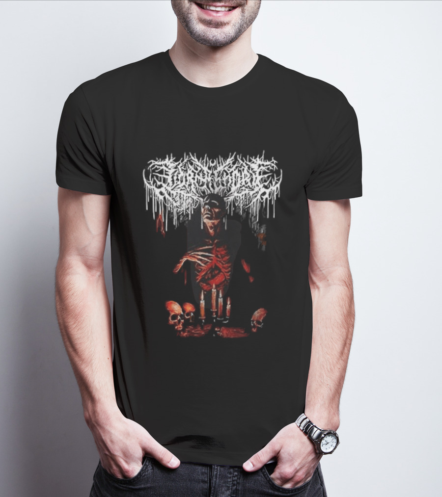 The Sweat & Blood Tour Everblack Festering Within Me Skeleton T-Shirt