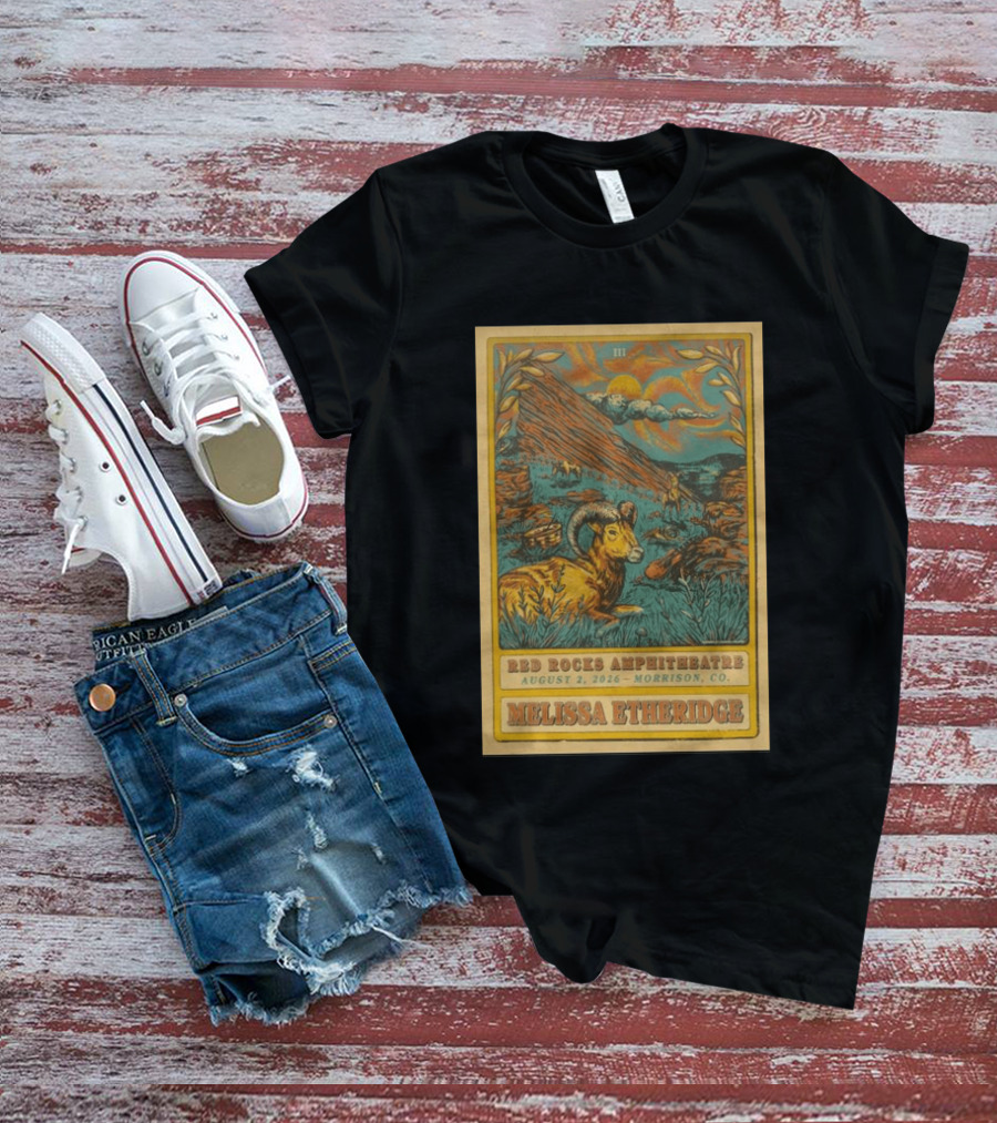 Melissa Etheridge Red Rocks Amphitheatre Morrison CO August 2 2026 T-Shirt