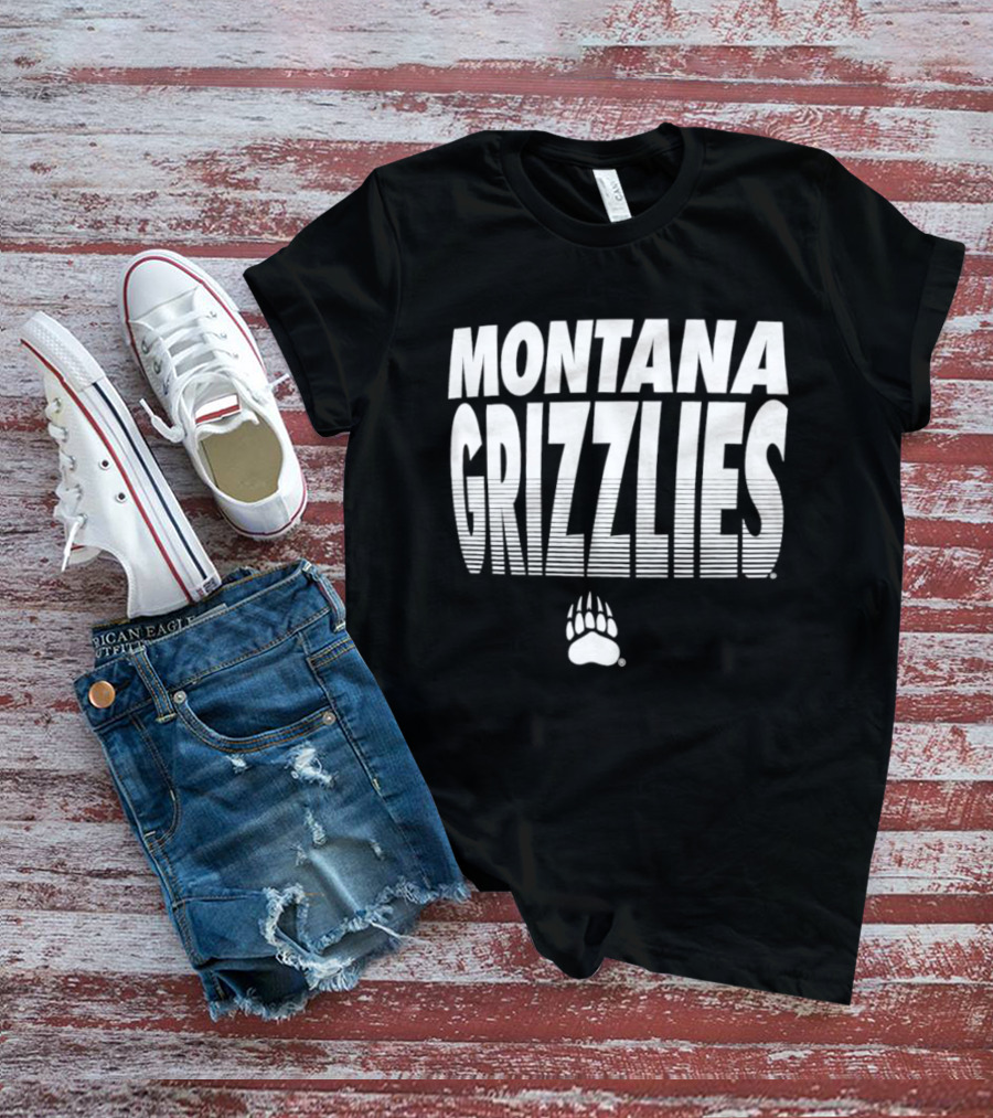 Montana Grizzlies NCAA College Sports Griz Bear Paw T-Shirt