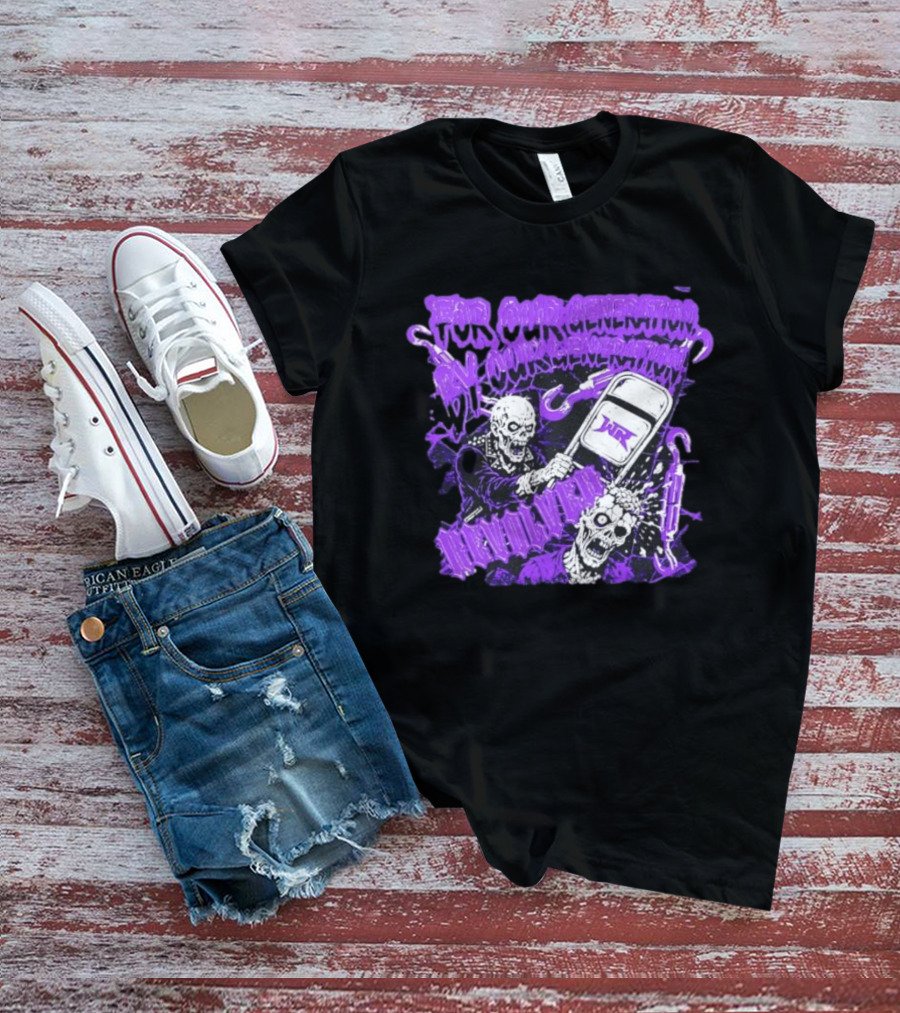 Wrestling Revolver For Our Generation Skeletons Purple T-Shirt