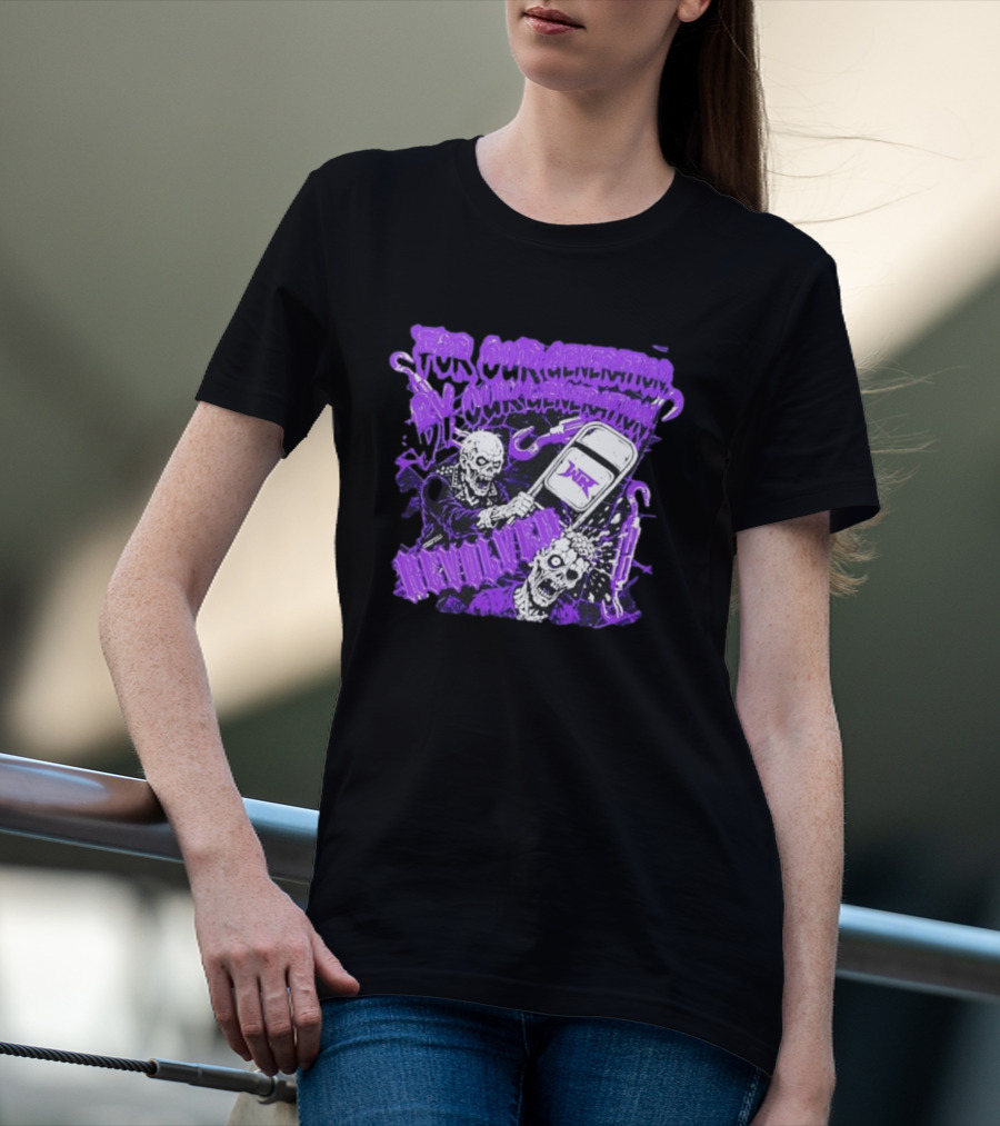 Wrestling Revolver For Our Generation Skeletons Purple T-Shirt