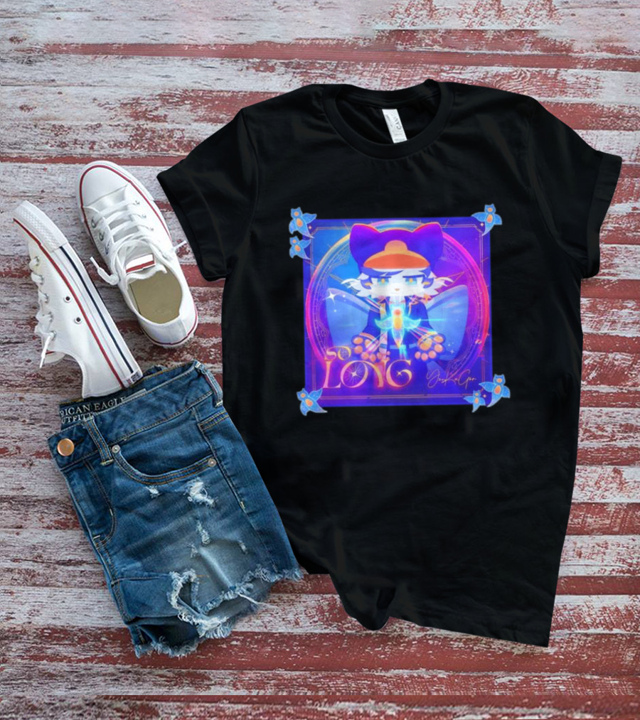 So Long YonKaGor Vibrant Anime Cat With Butterfly Aura T-Shirt