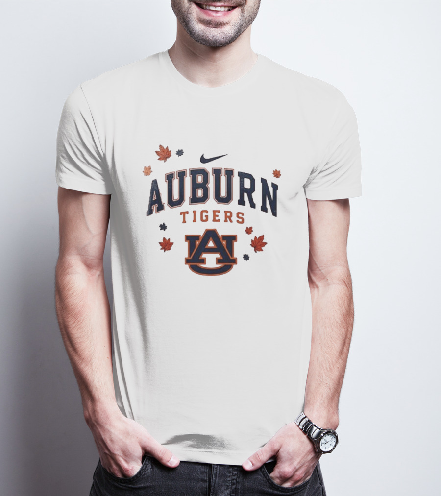 Auburn Tigers Nike Fall Leaves University Spirit T-Shirt
