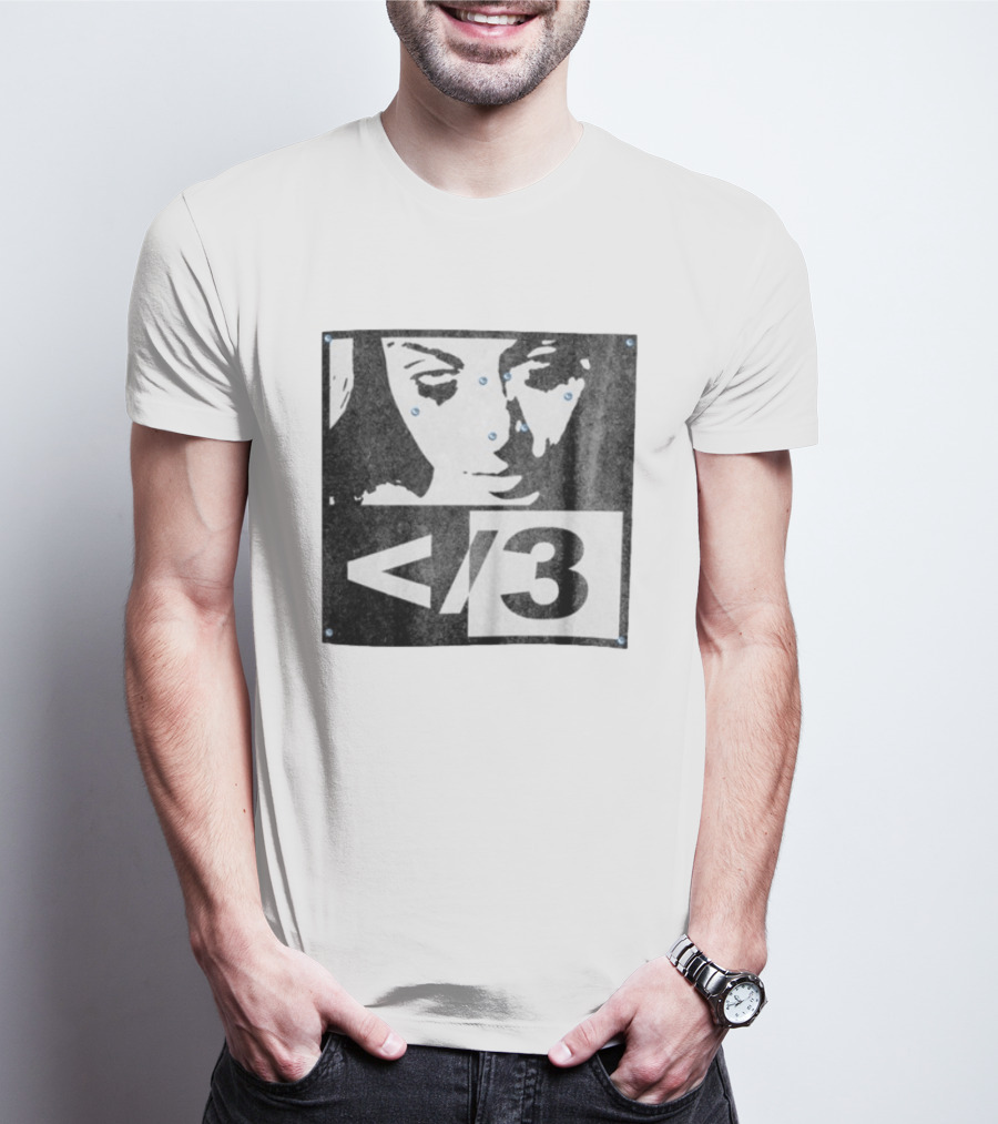 Destroy Lonely Store Piercing Face Black White <3 T-Shirt