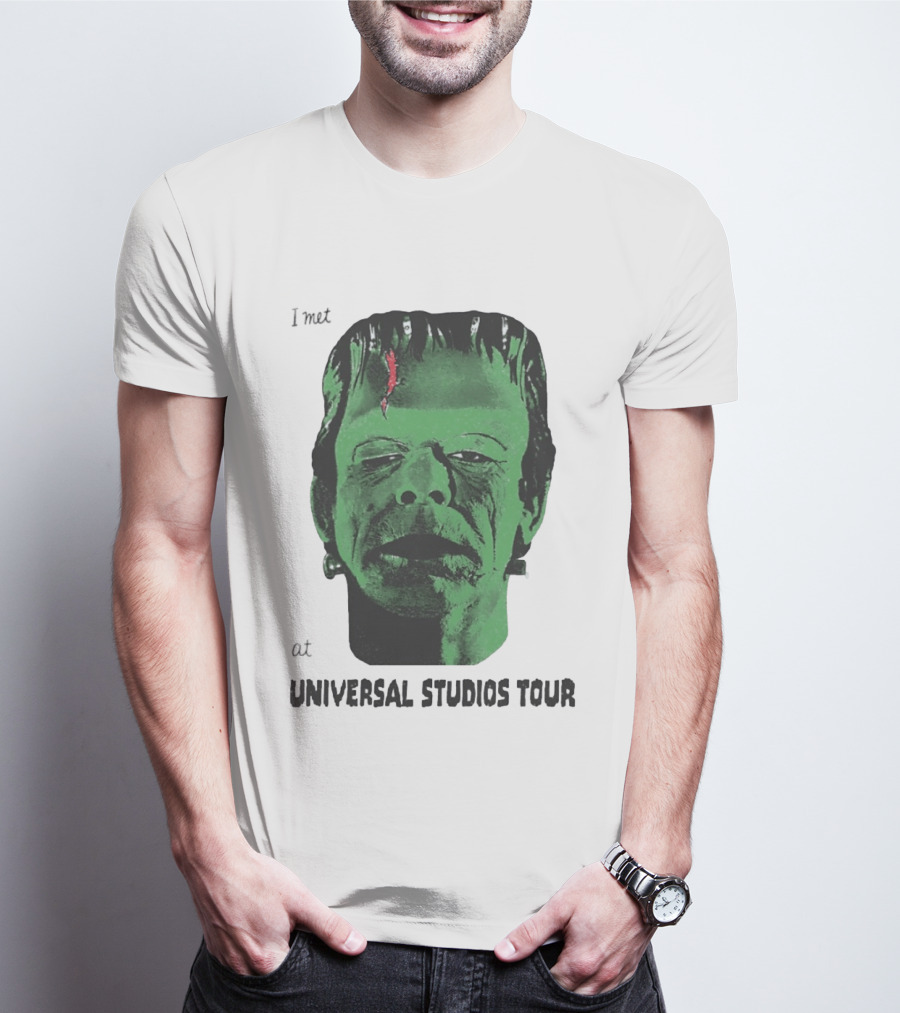 I Met Frankenstein At Universal Studios Tour Monster Fan Souvenir T-Shirt