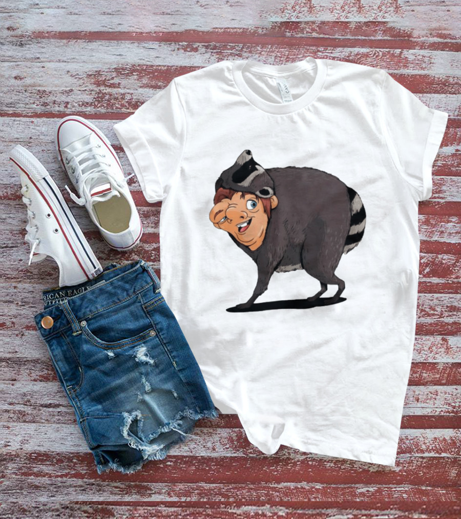Raccoon Boy Animal Costume Quirky T-Shirt