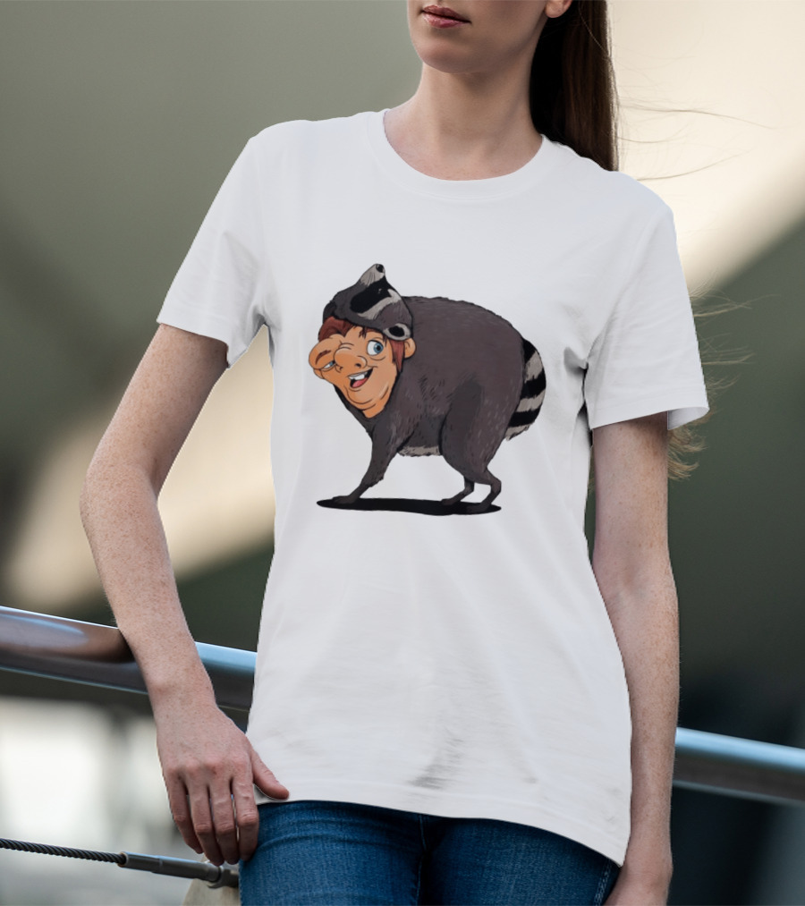 Raccoon Boy Animal Costume Quirky T-Shirt