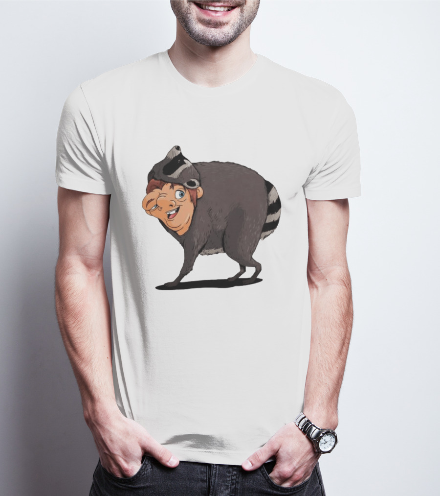 Raccoon Boy Animal Costume Quirky T-Shirt