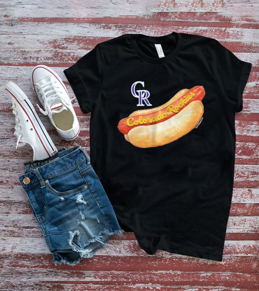 Colorado Rockies Hot Dog Tiny Turnip Women's T-Shirt