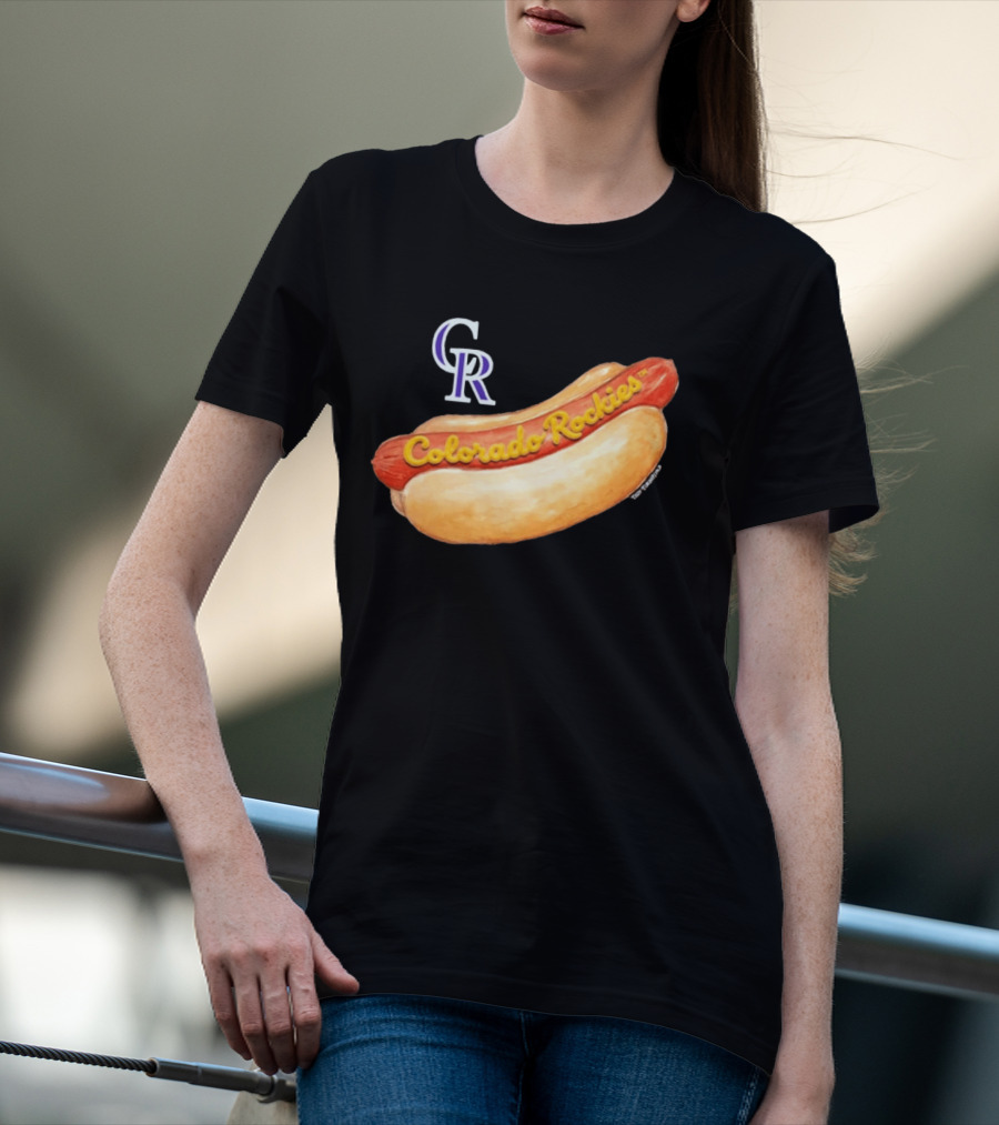 Colorado Rockies Hot Dog Tiny Turnip Women's T-Shirt