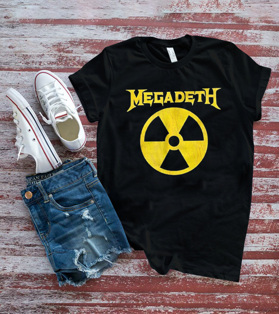 Megadeth Distressed Radioactive Symbol Heavy Metal T-Shirt