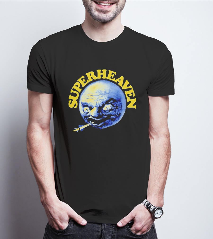 Superheaven Moon Rocket Alternative Rock Moon Face T-Shirt