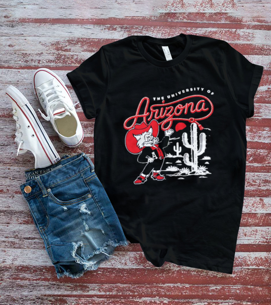 The University Of Arizona Wildcats Cowboy Cactus Scene T-Shirt
