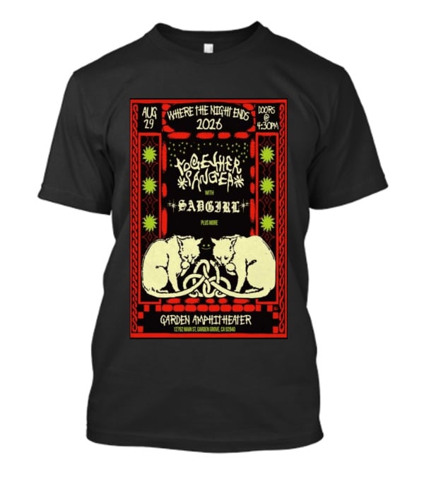 Together Sanguis Garden Amphitheater Concert August 29 2026 Featuring Sadgirl Where The Night Ends T-Shirt