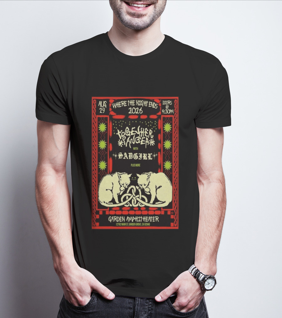 Together Sanguis Garden Amphitheater Concert August 29 2026 Featuring Sadgirl Where The Night Ends T-Shirt