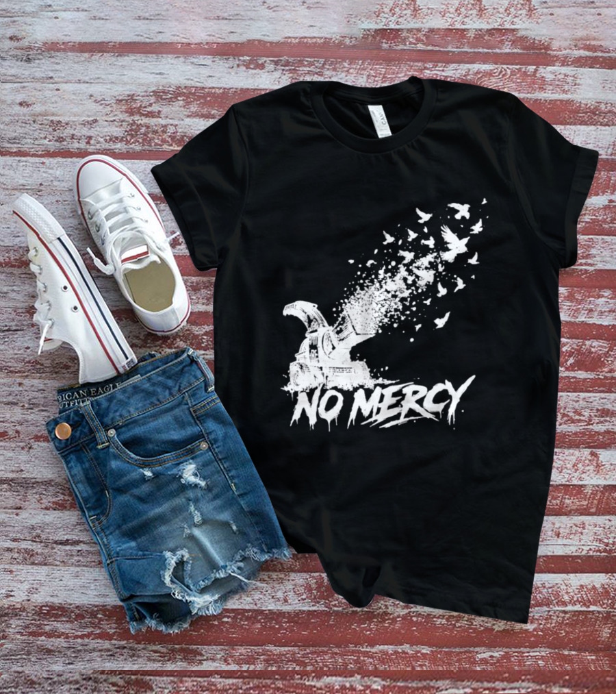 No Mercy Wood Chipper Bird Shredder T-Shirt