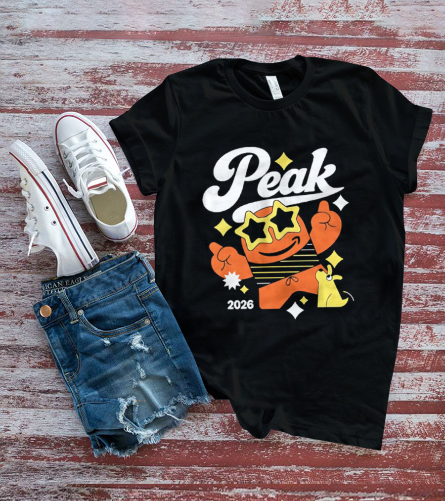 Peak 2026 Star Sunglasses Cartoon T-Shirt