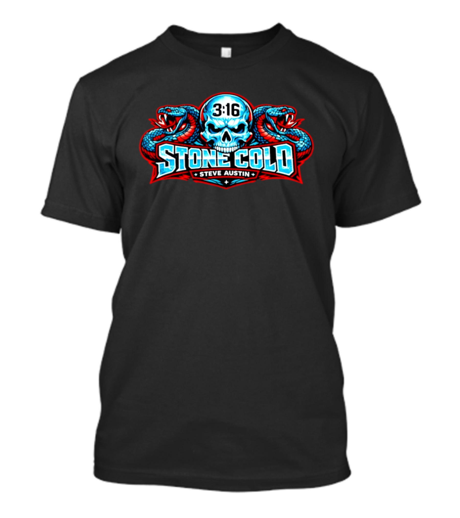 Stone Cold Steve Austin 3 16 Skull With Snakes T-Shirt